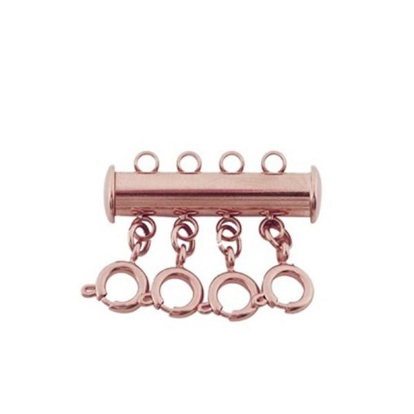Fjäderspänne i rostfritt stål Hummerspännen Anslutningar Glidrörslås Distansspänne Multi Magnetisk rose gold 4 layer