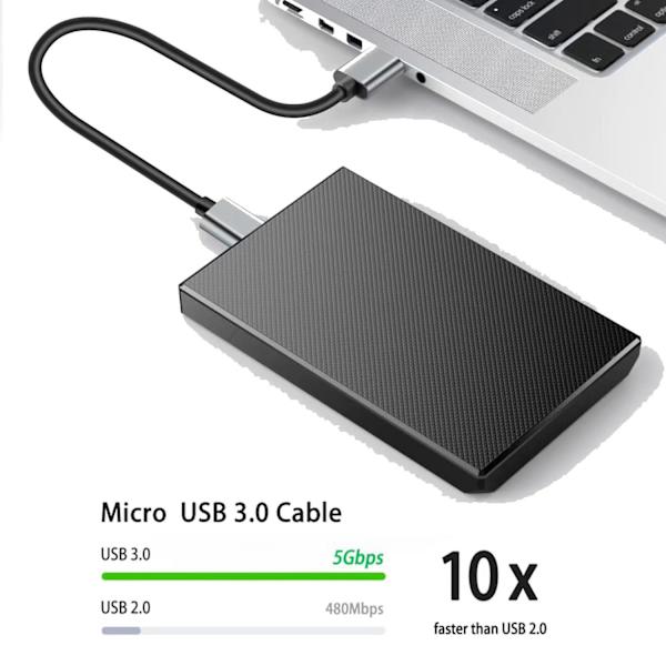 Type c til Micro-B Mobil Harddisk Kabel USB 3.1 til USB 3.0 Datakabel, Transmissionshastighed 5 Gbps (1.5m)