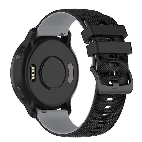 För Suunto 5 Peak Small Pläd Texture Tvåfärgad watch Black Grey