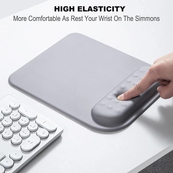 Ergonomisk musmatta med handledsstöd för att lindra handledssmärta, grön