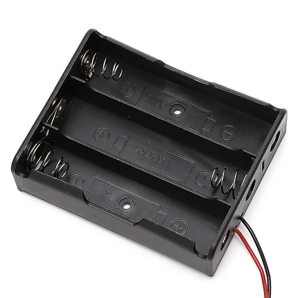 5 stk 18650 oppladbart batteri 3,7v klipsholdereske med ledning C