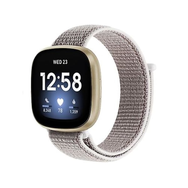 Til Fitbit Versa 3 Nylon Loop Watch Band Seashell Color