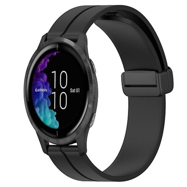 Garmin Venu 20 mm yksiväriselle magneettilukolla watch Black