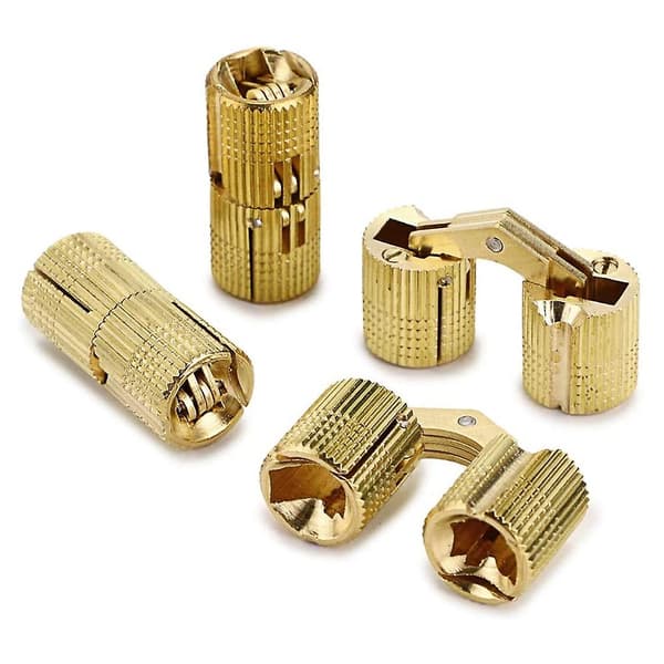 4-pack dolda mässingsrörgångjärn Cylindriska osynliga dolda möbelgångjärn