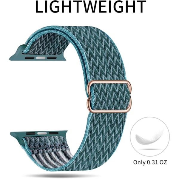 Elastisk Solo Loop-reim kompatibel med Apple Watch-reimer 25 38mm/40mm/41mm