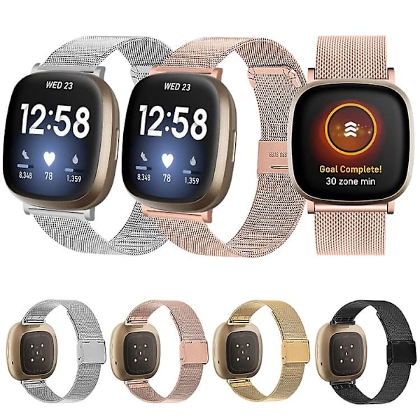 Fitbit Versa 4 / Sense 2 Milan Buckle Metal watch Silver