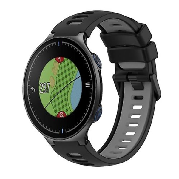 For Garmin Approach S5 Tofarget silikonklokkerem Black-Grey