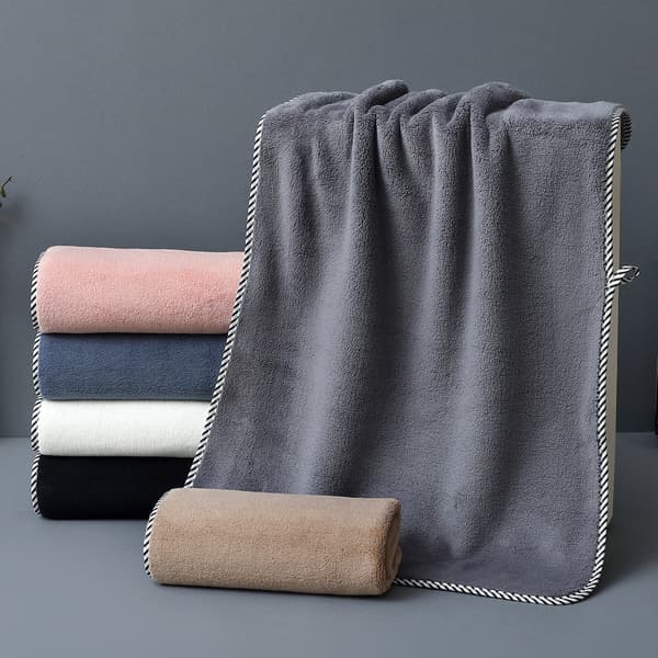 Husholdningshåndklæder i koralfleece, bløde og absorberende (6 stk. blå/40x80 cm)