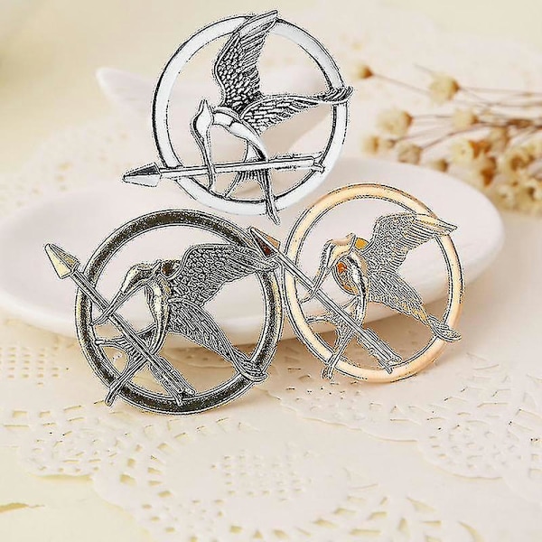3 färger Hunger Game Mockingbird Retro Punk Brosch Legering Smycken Badge Bästa vän Present Brosch BZ