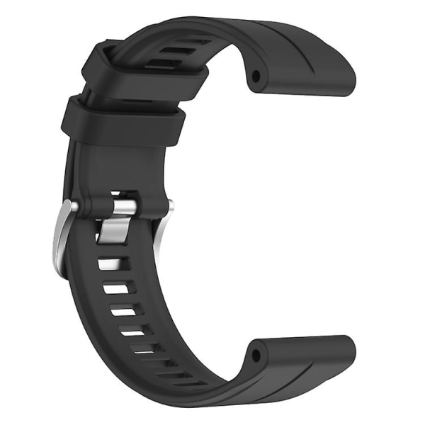 For Garmin Forerunner 955 22mm ensfarget silikonklokkerem Black