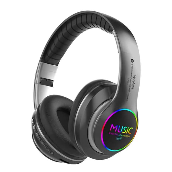 Trådløse Bluetooth-hovedtelefoner Foldbare Over-Ear-hovedtelefoner med Subwoofer Bluetooth 5.0 - Indbygget mikrofon Sort
