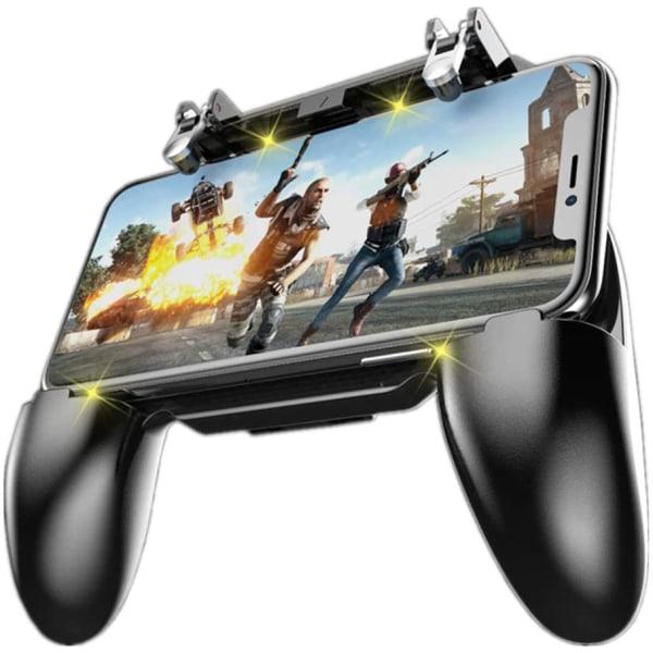 Mobile Game Controller til PUBG Mobile Controller L1R1 Mobile Game Trigger Joystick Gamepad til 4-6,5" iOS & Android Phone (W10 Update)