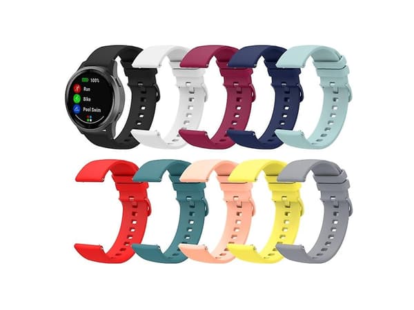 Rem til Garmin Forerunner 158 20Mm Pink Solid Color Blød Silikone Urrem