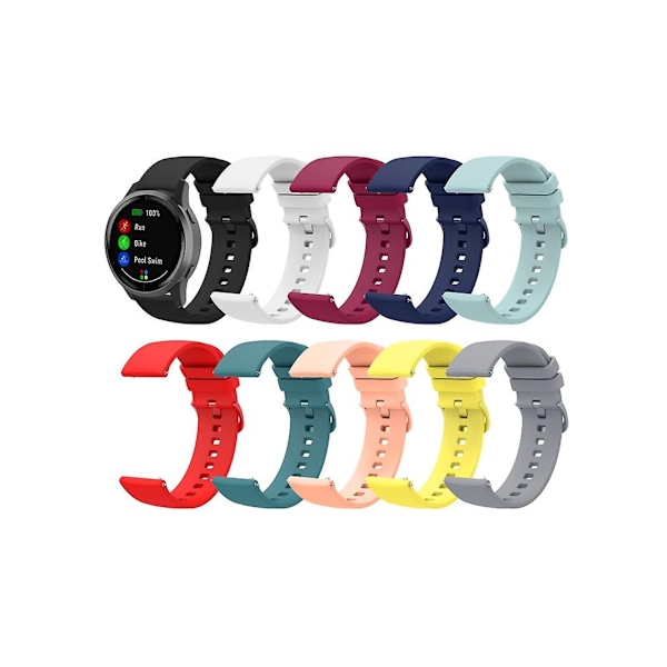 Rem til Garmin Venu 2 Plus 20Mm Pink Solid Color Blød Silikone Urrem