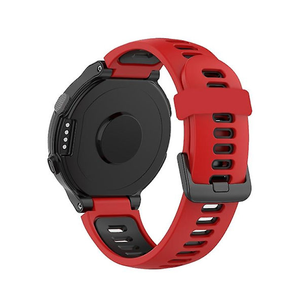 Til Garmin Forerunner 735 / 235 tofarvet silikone urrem Red-Black