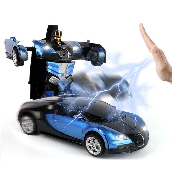 Fjernkontroll Transformerende Bil Robotleker 2.4GHz 1/14 Skala Transformasjon med LED-lys