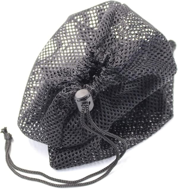 Sort Mesh Taske - Holdbar nylon snørepose til forskellige formål