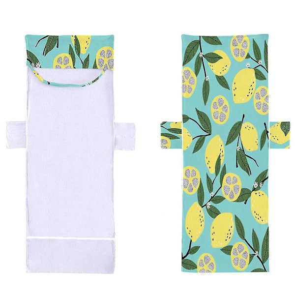 Sommerstrandhåndkle Fashion Print Soling Sling Stoltrekk med Lomme Lazy Lounger Stol Strandhåndkle 4