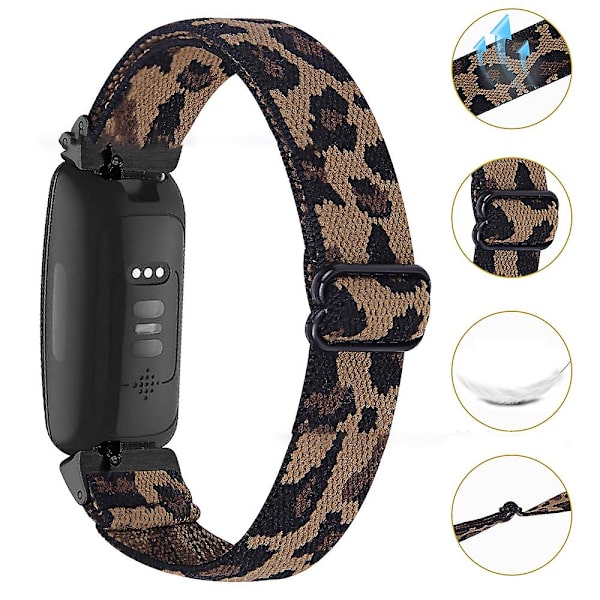 Säädettävä joustava ranneke, yhteensopiva pehmeän hengittävän nylon-urheilurannekkeen kanssa, joustava vaihtohihna Leopard