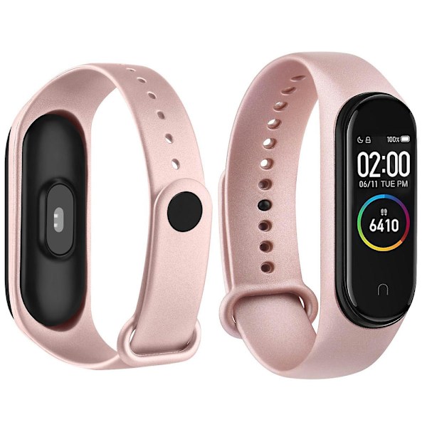 Egnet for silikonklokke for Xiaomi 6 Mi 5 Tpu klokkestropp M5 armbånd Xiaomi 4 3 Sport håndledd Mi 6 Smartwatch tilbehør klokke purple For Mi  4