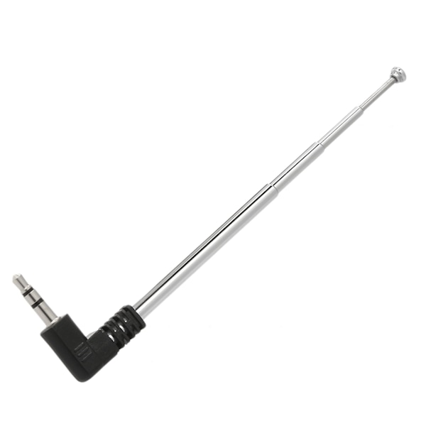Fm-radioantenne 3,5 mm udtrækkelig antenne 4 sektioner L-formet 240 mm antenne
