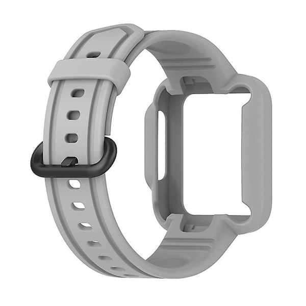 Xiaomi Redmi Watchmi Watch 2/Mi Watch Lite/Mi Watch Lite 2 -rannekke rannekkeella ja kellokuorella Grey