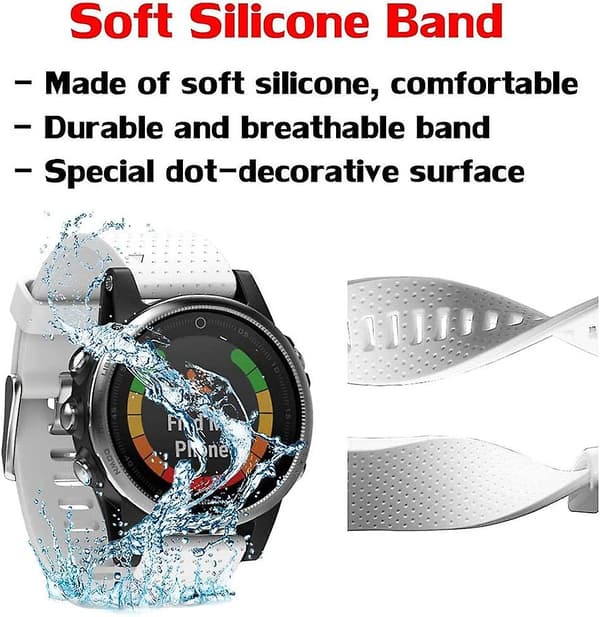 Erstatningsrem for Fenix ​​5s Plus/fenix 6s Pro/fenix 7s/d2 Delta S Smartwatch (sølvspenne-mørkeblå) 2pcs