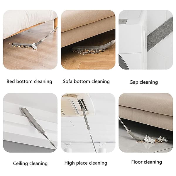 Retractable Gap Dust Cleaner med erstatningsklud under apparatet til hjemmet