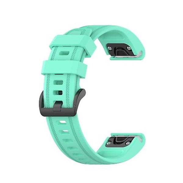 For Garmin Fenix ​​7s Pure Color Silicone Watch Band Lake Blue