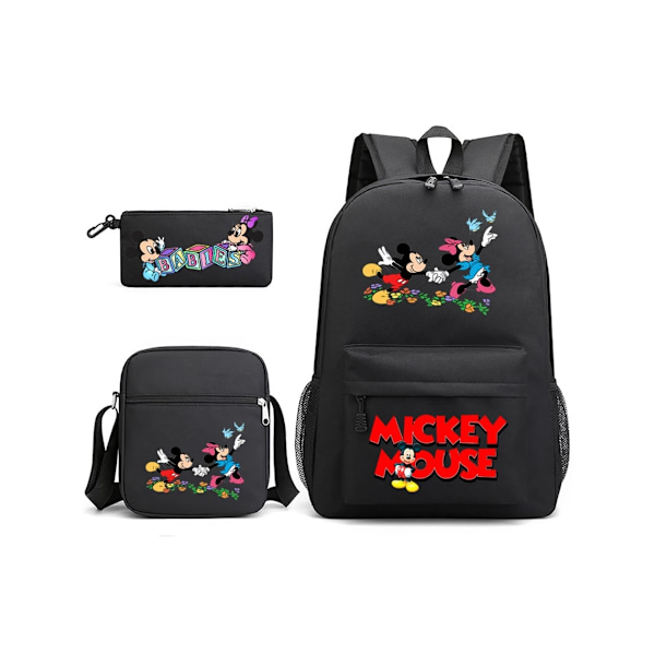 Mickey Mouse Elevskolesæt Tredelt Sæt2