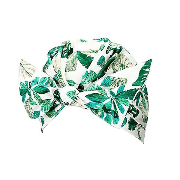 Luksuriøs dusjhette for kvinner - Vanntett, gjenbrukbar dusjhette for langt hår - Trendy dusjhette leaf
