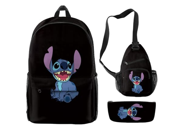 Stitch kolmiosainen opiskelijareppu10