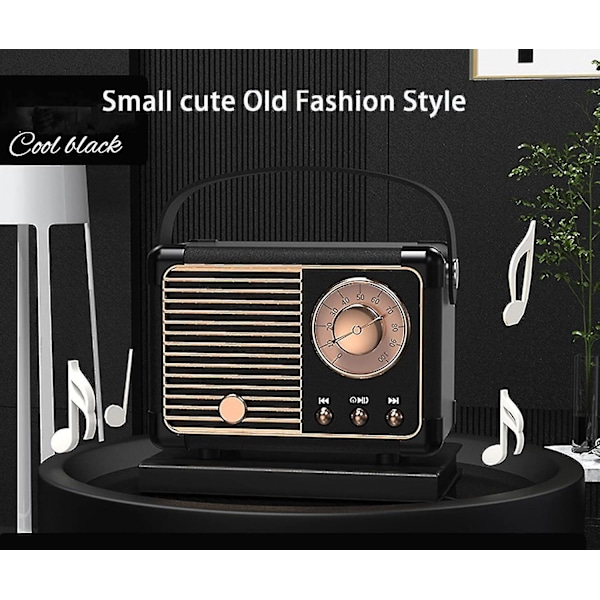 Retro Bluetooth-kaiutin, Vintage-sisustus, Kannettava Retro-radio Langaton Bluetooth-kaiutin Keittiön Pöydälle Makuuhuoneeseen Toimistoon
