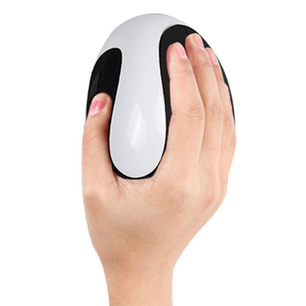 Trådbunden vertikal mus, liten ergonomisk mus med hög precision optisk möss med justerbar känslighet 800/1200 /1600 Dpi, 6 knappar, för små händer white