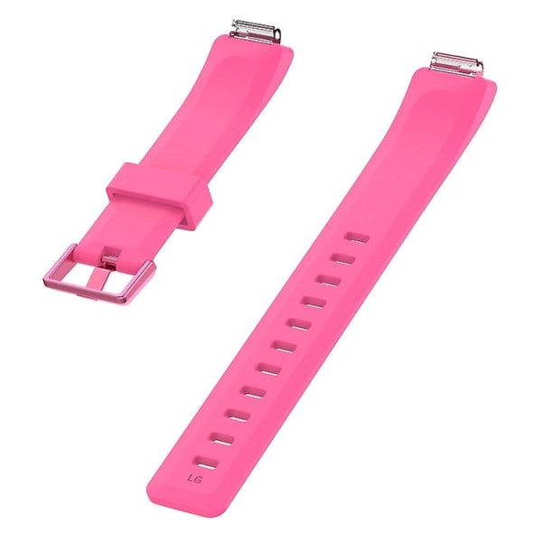 Til Fitbit Inspire / Inspire Hr Glossy Surface Silicone Watch Band Pink