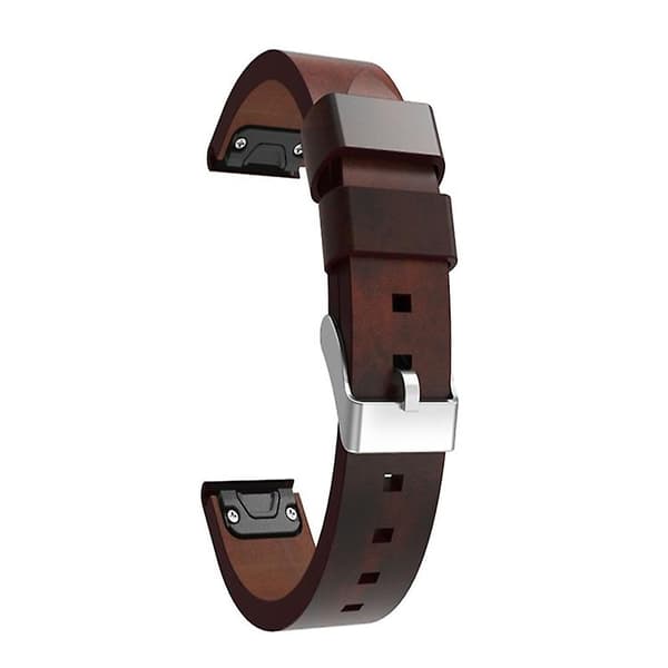 Til Garmin Fenix ​​5 Quick Release Læderurrem