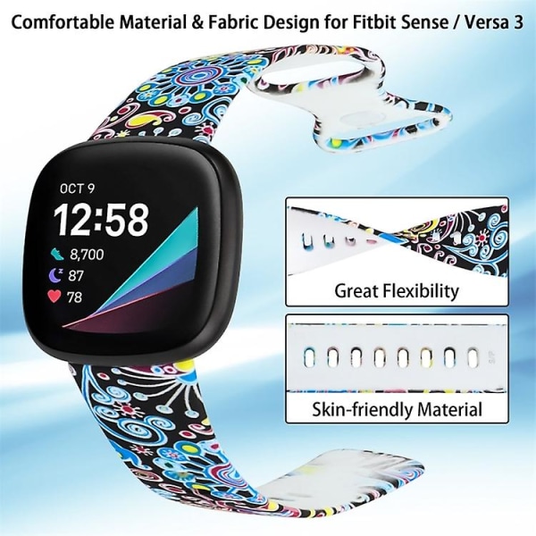For Fitbit Versa 3 Printing Watch Band E