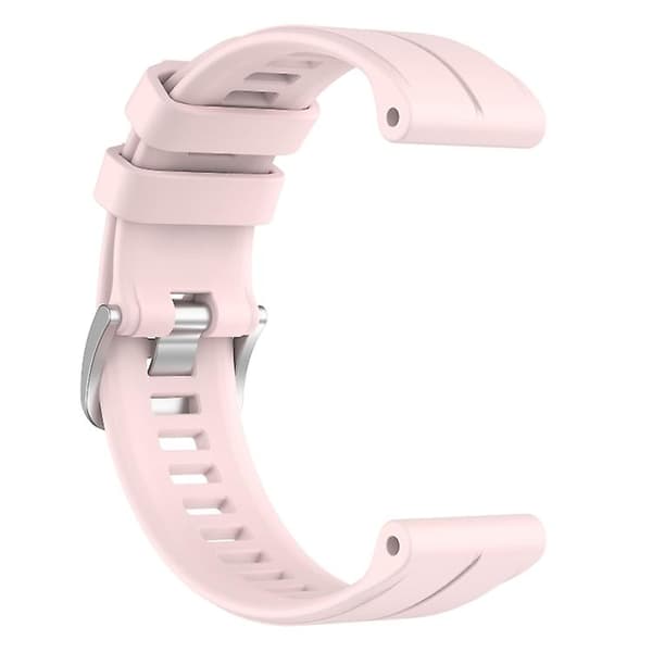 For Garmin Instinct 22 mm ensfarget silikonklokkerem Pink