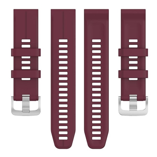 För Garmin Fenix ​​6 Sapphire Gps 22mm enfärgad watch Burgundy