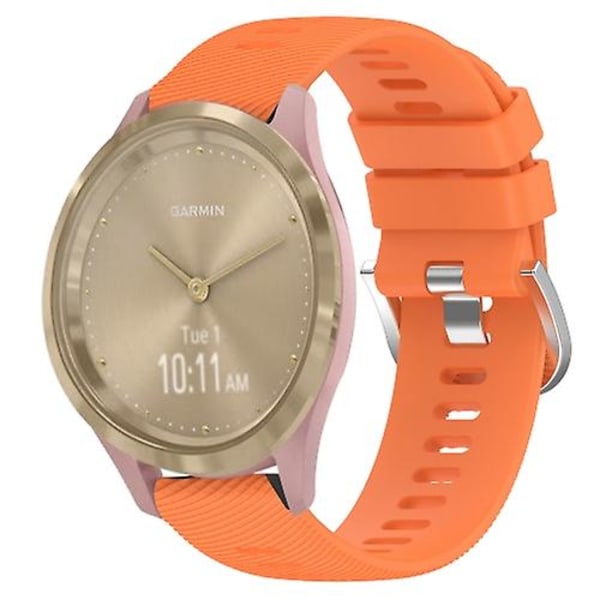 För Garmin Vivomove 3s 18mm enfärgad watch Orange