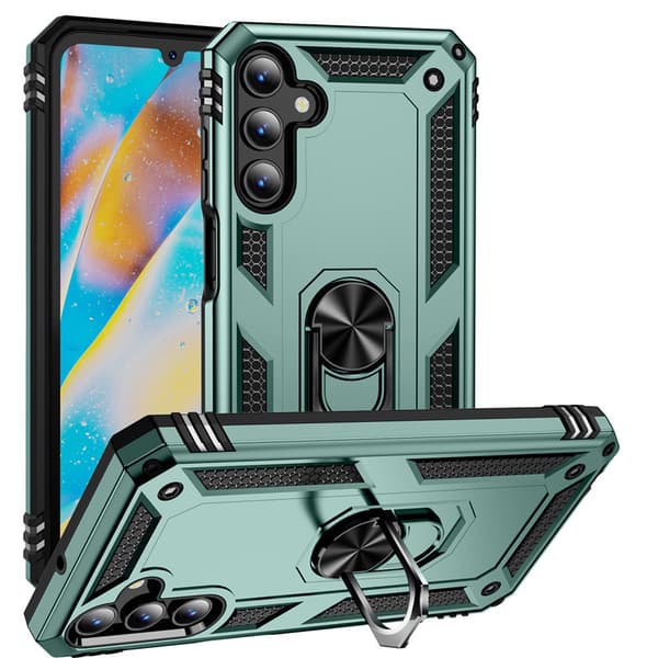 Etui til Samsung Galaxy A54 5G Stødsikkert med stander, grøn