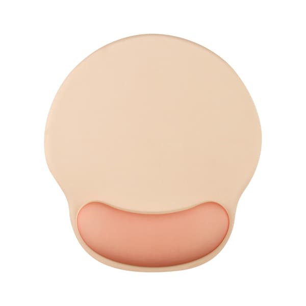 Ergonomisk musemåtte med gel håndledsstøtte (pink orange)
