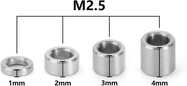 Skivere Spacere M2.5 Flade Rustfrie Stål Skivere