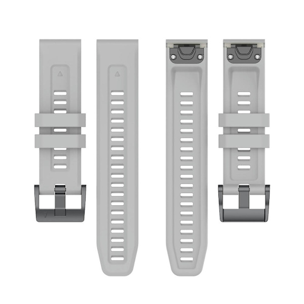 22mm Hurtigutløselig Silikonrem for Garmin Fenix 7 Grey