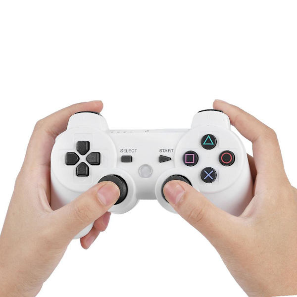 PS3 trådløs Bluetooth-kontroller for håndkontroller - Full funksjon (hvit)