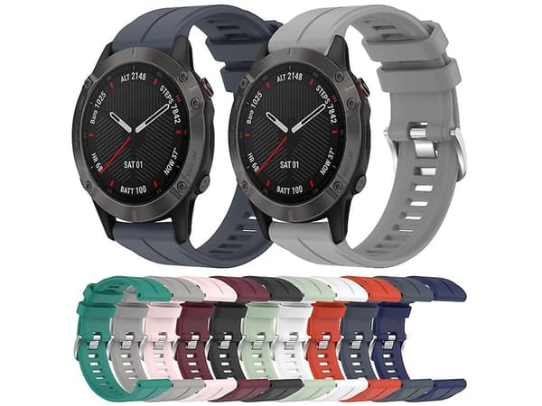 Rem til Garmin Fenix 6 Sapphire Gps 22Mm Lysegrøn Solid Farve Silikone Urrem