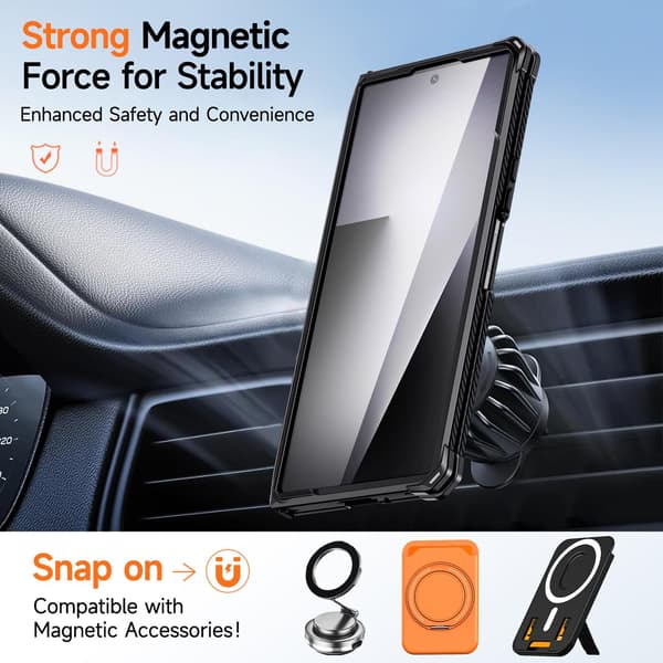 Fodral för Samsung Galaxy Z Fold8 Ultra, magnetiskt droppsäkert skyddsfodral med stativ Grey