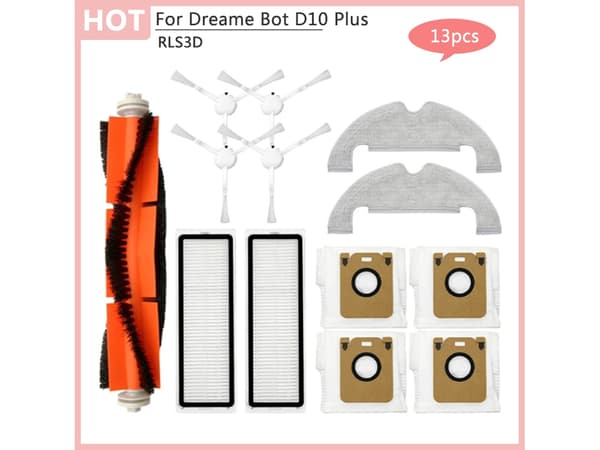 Tilbehør til Dreame Bot D10 Plus/Rls3D/Z10 Pro/L10 Plus 13 deler Mu