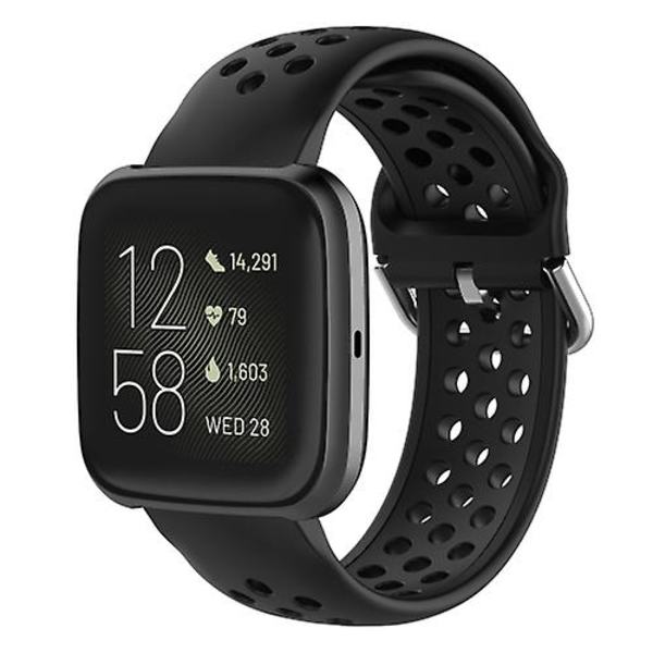 23 mm för Fitbit Blaze / Fitbit Versa 2 Universal Sport Silicone Watch Band Black