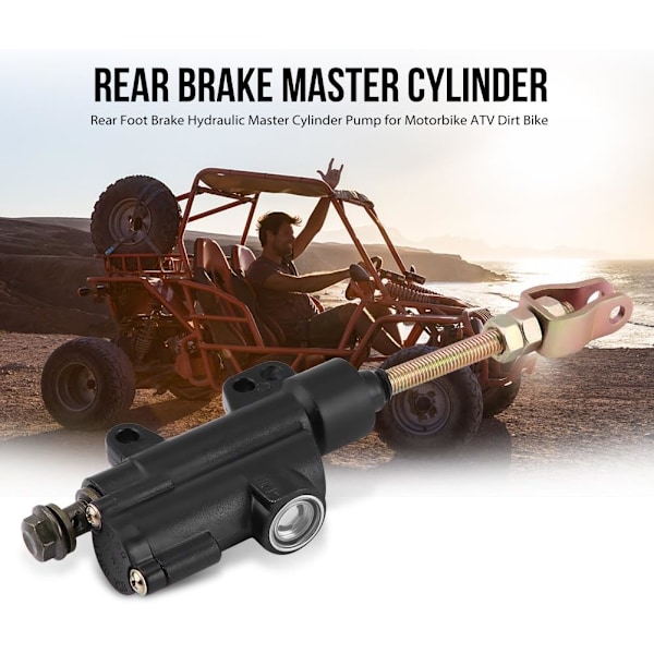 Bagestopcylinder til Pit Bike, Motorcykel Hydraulisk Master Cylinder - Sort